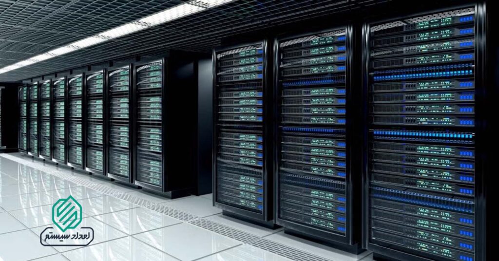 نمای نزدیک از یک storage area network
