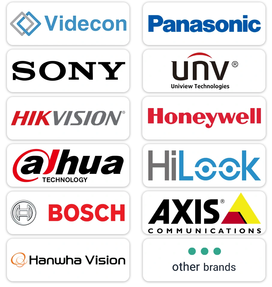امداد سیستم ریکاوری دوربین مداربسته Hikvision، Dahua، HiLook، Bosch، Axis و Sony